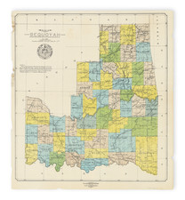 Oklahoma & Indian Territory Map By Aug. Gast Bank Note & Litho. Company / D.W. Bolich