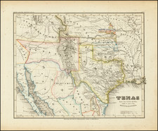 Texas, Plains, Southwest, Colorado, New Mexico, Rocky Mountains and Colorado Map By Joseph Meyer / Carl Radefeld