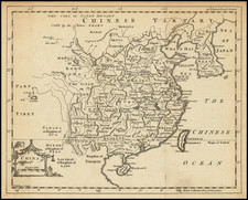 China, Korea and Central Asia & Caucasus Map By Thomas Jefferys