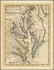 Mid-Atlantic and Southeast Map By Herman Moll