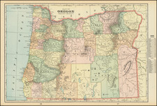 Oregon Map By George F. Cram