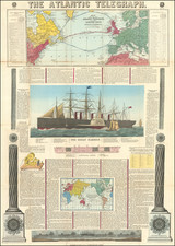 Atlantic Ocean and United States Map By Bacon & Co.