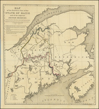 Maine and Eastern Canada Map By W.J. Stone