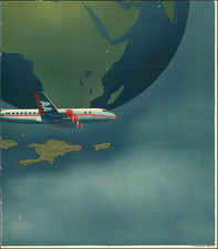 World and Travel Posters Map By American Airlines