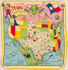[Printed on Linen]  Map of Texas and Loyal Colonies Sometimes Referred To As The United States