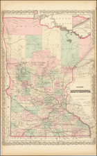 Minnesota Map By G.W.  & C.B. Colton