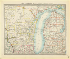 Michigan and Minnesota Map By SDUK