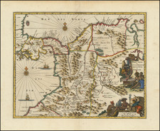 Central America and Colombia Map By John Ogilby