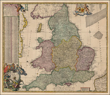 England Map By Johannes De Ram