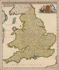 England Map By Frederick De Wit