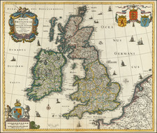 British Isles Map By Nicolaes Visscher I