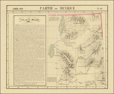 Southwest, Utah, Rocky Mountains and Utah Map By Philippe Marie Vandermaelen