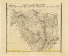 [Idaho and western parts of Wyoming & Montana--including Yellowstone and Tetons]   Amer. Sep. No. 39. Partie Des Etats-Unis  By Philippe Marie Vandermaelen