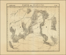 North Dakota, South Dakota, Rocky Mountains, Montana and Wyoming Map By Philippe Marie Vandermaelen