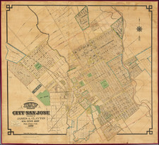 Map of the City of San Jose Published By James A. Clayton Real Estate Agent  San Jose, Cal.  1886 By James A. Clayton / Britton & Rey