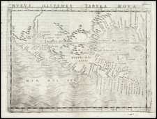 Florida, South, Texas, Southwest, Mexico and Baja California Map By Giacomo Gastaldi