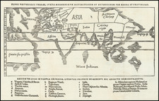 Typus Universalis Terrae, Iuxta Modernorum Distinctionem et Extensionem Per Regna et Provincias  By Martin Waldseemüller / Oronce Fine