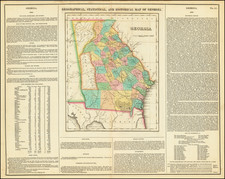 Georgia Map By Henry Charles Carey  &  Isaac Lea