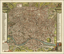 Rome Map By Pieter van der Aa