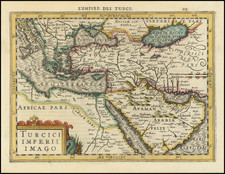Turkey, Middle East and Turkey & Asia Minor Map By Johannes Cloppenburg