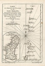 Australia & Oceania, Oceania and Other Pacific Islands Map By Jacques Nicolas Bellin