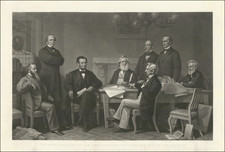 [ Emancipation Proclamation]   The First Reading of the Emancipation Proclamation Before the Cabinet By Alexander Hay Ritchie  &  Francis Bicknell Carpenter