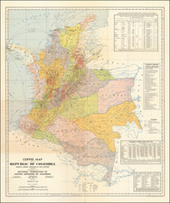 Coffee Map of the Republic of Colombia World's Largest Producer of Mild Coffees -- Prepared By The National Federation of Coffee Growers of Colombia
