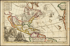 North America and California as an Island Map By Gabriel Bodenehr / Georg Christoph Kilian