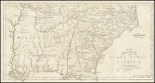 South, Mississippi and Georgia Map By Abraham Bradley / Jedidiah Morse