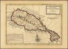 The Island of St. Christophers, alias St. Kitts.  By Herman Moll Geographer
