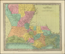 Louisiana Map By David Hugh Burr