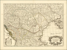 Ukraine, Hungary and Balkans Map By Guillaume Delisle / Philippe Buache