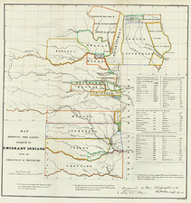 South, Midwest and Plains Map By Washington Hood