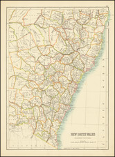 Australia Map By John Bartholomew