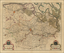 Belgium Map By Johannes et Cornelis Blaeu