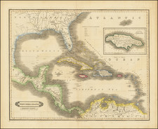 Florida, South, Caribbean and Central America Map By David Lizars