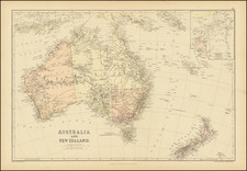 Australia, Oceania and New Zealand Map By Blackie & Son