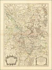 Sud et Alpes Française, Süddeutschland and Mitteldeutschland Map By Alexis-Hubert Jaillot