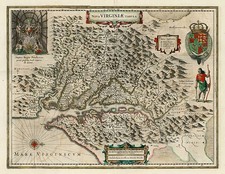 Mid-Atlantic and Southeast Map By Henricus Hondius