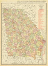 The Rand McNally New Commercial Atlas Map of Georgia