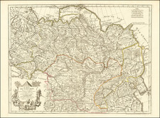 Ukraine, China, Central Asia & Caucasus and Russia in Asia Map By Philippe Buache