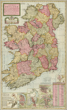 A New Map of Ireland Divided into its Provinces, Counties and Baronies, wherein are Distinguished the Bishopricks, Borroughs, Barracks, Bogs, Passes, Bridges, &c., with the Principal Roads, and Common Reputed Miles By Herman Moll