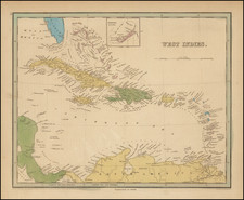 West Indies.  Corrected to 1846   [Bermuda Inset] By Thomas Gamaliel Bradford