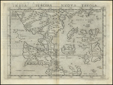 Southeast Asia, Philippines, Singapore, Indonesia and Malaysia Map By Girolamo Ruscelli