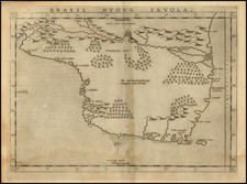 Brazil Map By Girolamo Ruscelli