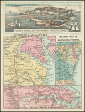 Maryland, Virginia and Civil War Map By Charles Magnus