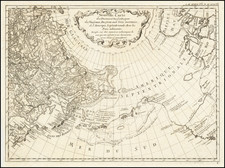 Pacific Ocean, Pacific Northwest, Alaska, Russia in Asia and Western Canada Map By Gerhard Friedrich Muller