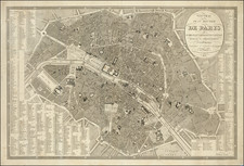 Paris and Île-de-France Map By A. Toussaint / Veuve Turgis