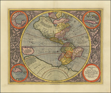 Western Hemisphere and America Map By Michael Mercator