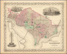 Colton's Georgetown and The City of Washington, The Capital of the United States of America By G.W.  & C.B. Colton